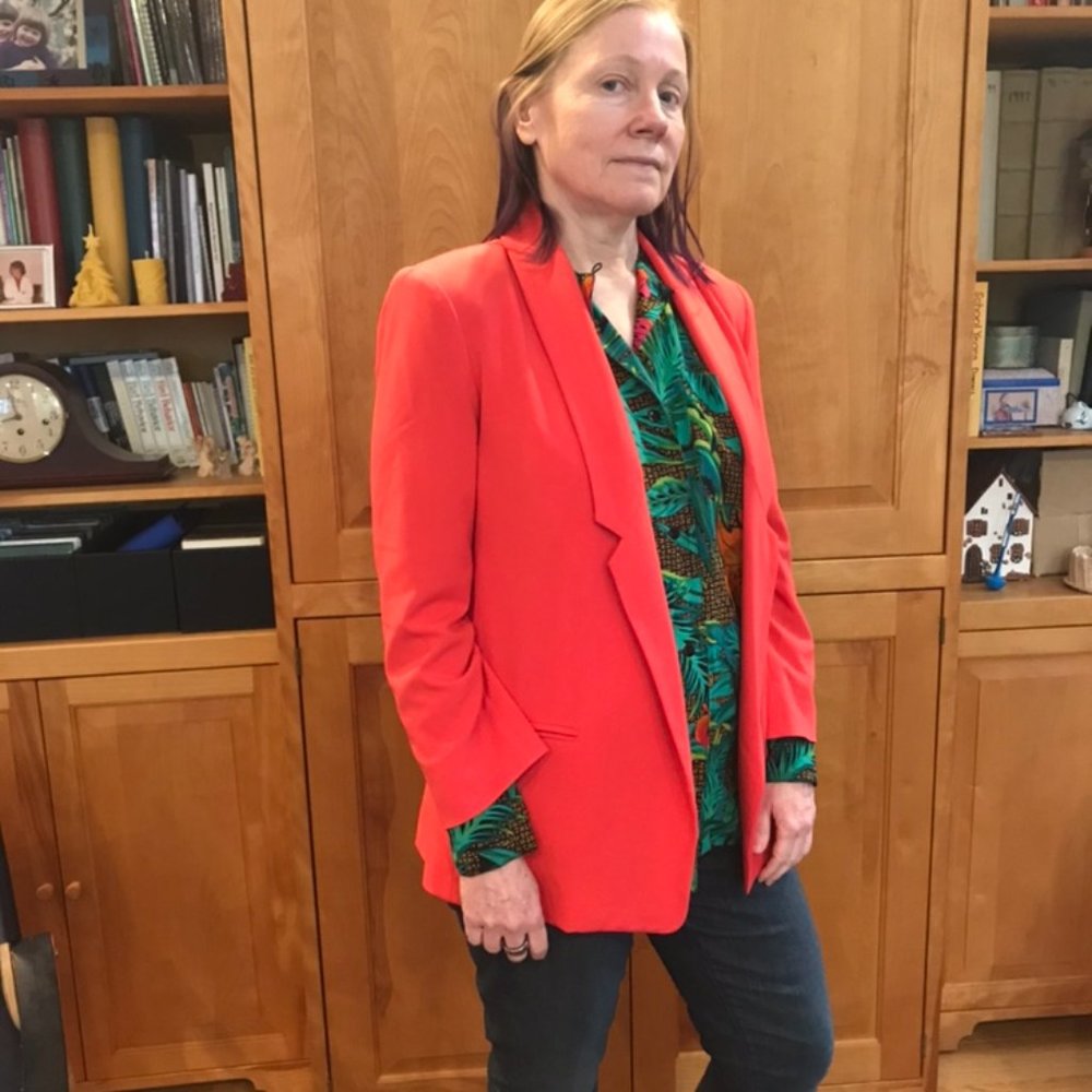 Eliza J Bright Red Jacket, likely petite 8 or 10